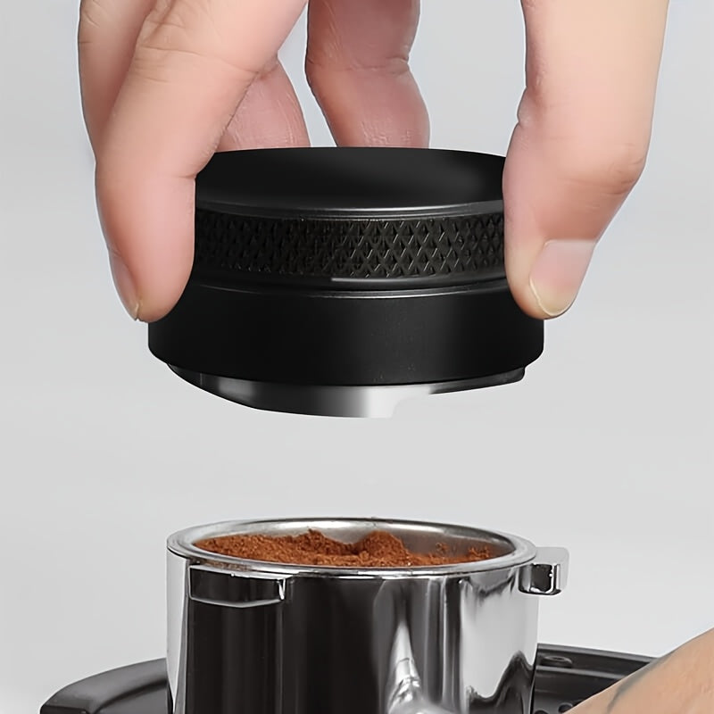 Espresso Coffee Tamper and Distributor Tool Adjustable Height Black ABS Plastic 51mm 53mm 58mm