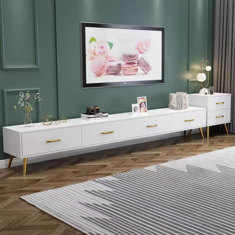 Mesa lateral de metal acabado en dorado, estilo moderno glam, montaje sencillo, duradera, decoración para el hogar