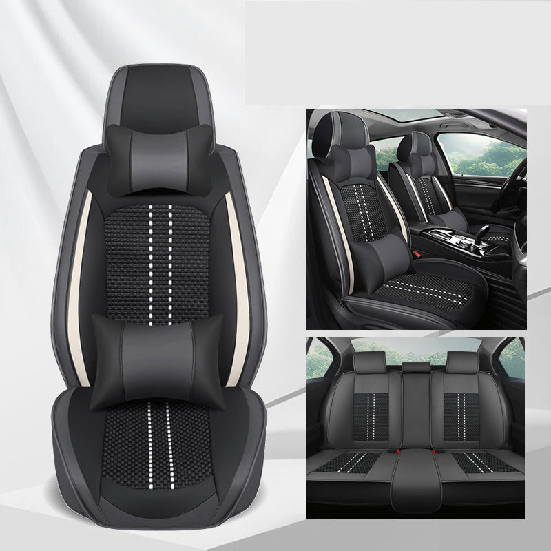 Universal Waterproof Faux Leather 5-Seat Car Seat Covers All-Season Protectors