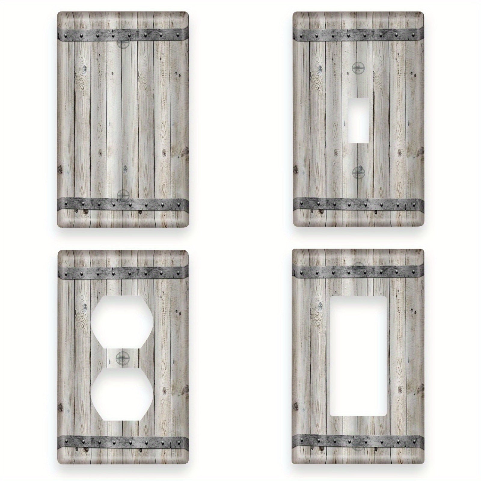 Rustic Wooden Light Switch Cover for Home Kitchen Bathroom Decor