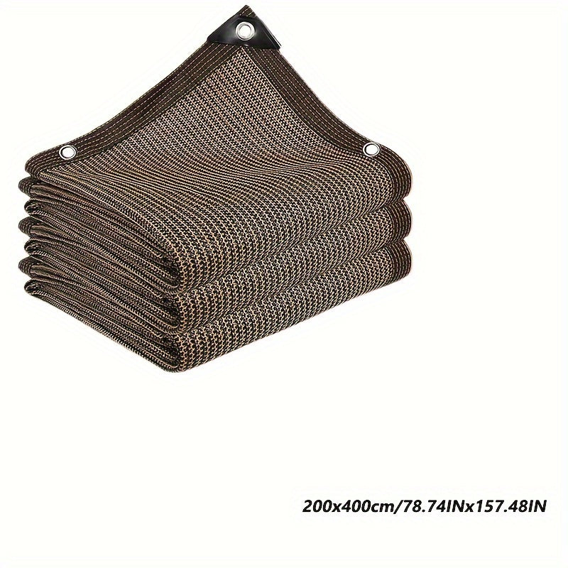 Coffee-Colored Sunshade Net UV Protection for Outdoor Patio Balcony Garden Privacy