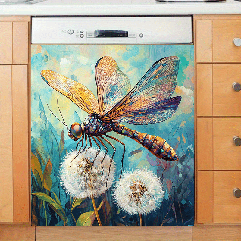 Qushchala idish-tovoq mashinasining eshigi magnit, suv o'tkazmaydigan PVC, jonli dizayn, 58.5x65 sm