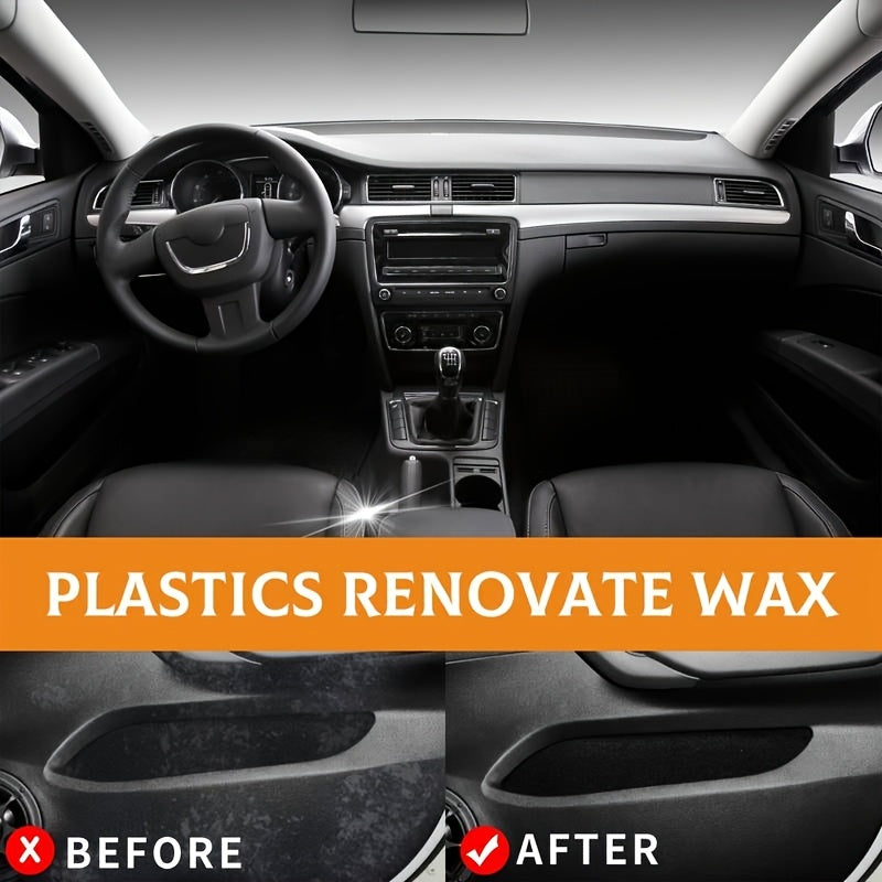 Car Plastic Renovator Wax for Bumpers and Interior Scratch Repair