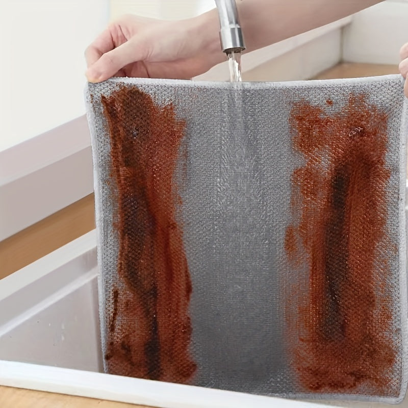 5/10 Pcs Waffle Square Plaid Dish Cloths Soft Water Absorbent Quick Dry Kitchen Cleaning