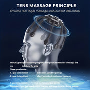 Wireless Head Massager with 3 Modes and 8 Fingers for Deep Relaxation