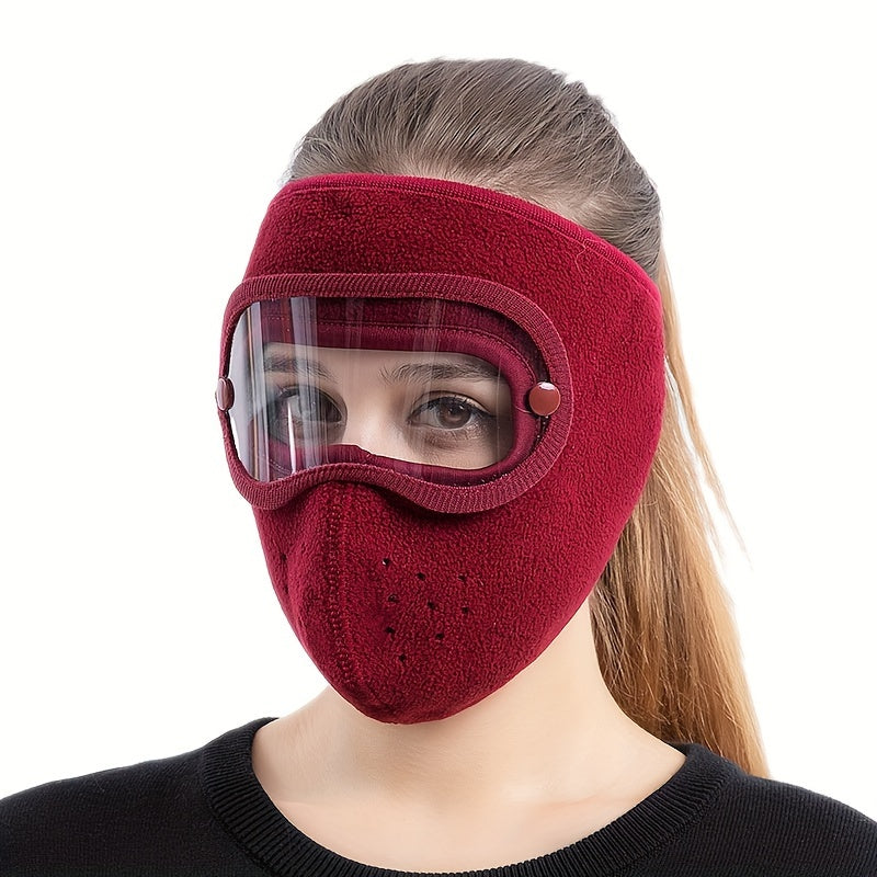 Winter Unisex Full Face Mask Microfiber Breathable Dustproof Ski Cycling Mask