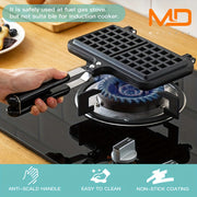 Мини-двусторонняя антипригарная вафельница для блинов и завтрака