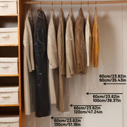 20 штук прозрачных пластиковых чехлов для одежды для хранения в шкафу