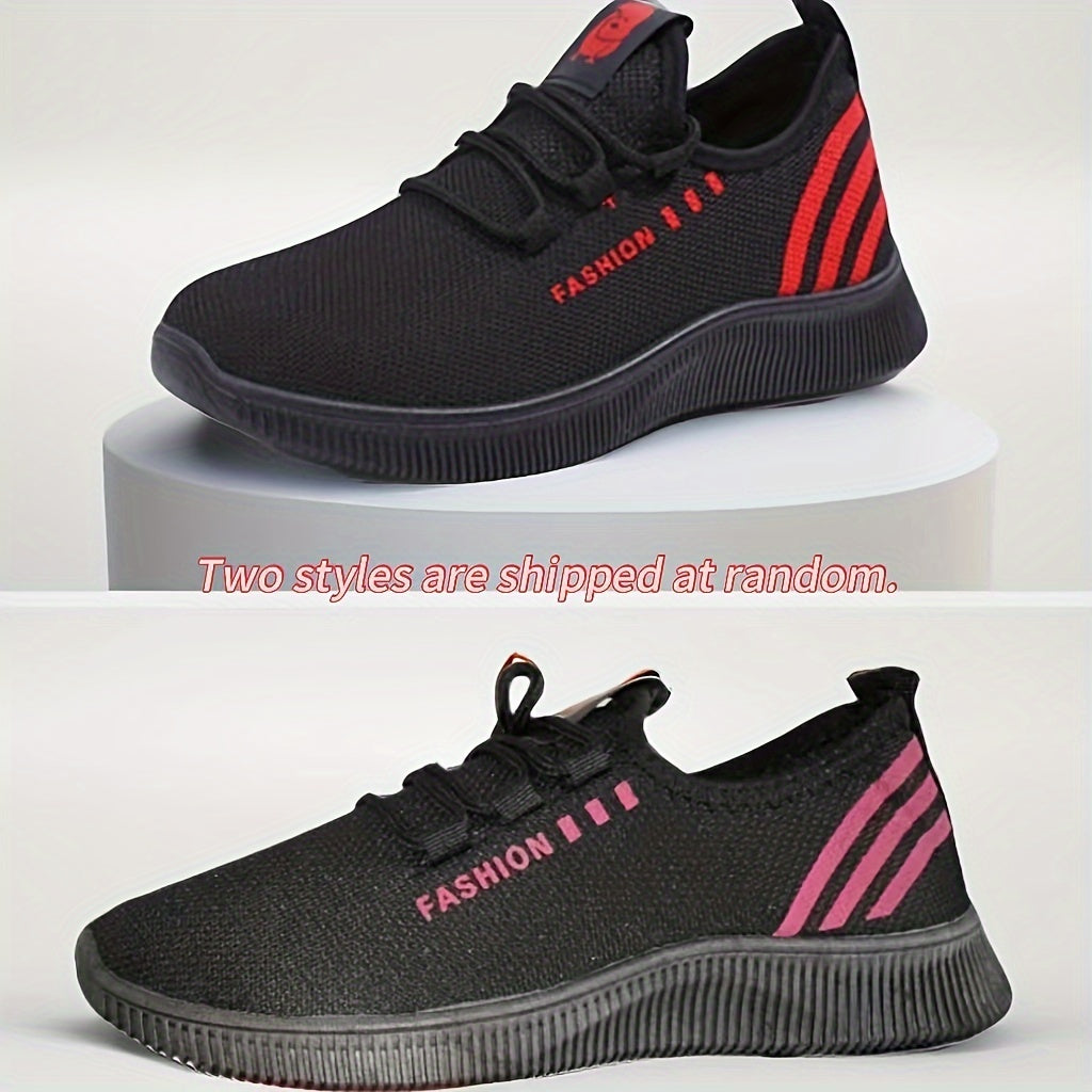 Women's Knitted Running Shoes Breathable Low Top Sneakers Casual Trainers