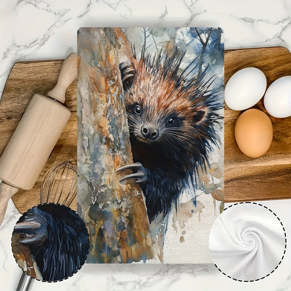 Набор кухонных полотенец Porcupine 2 шт. с супер мягким акварельным дизайном 40x60 см