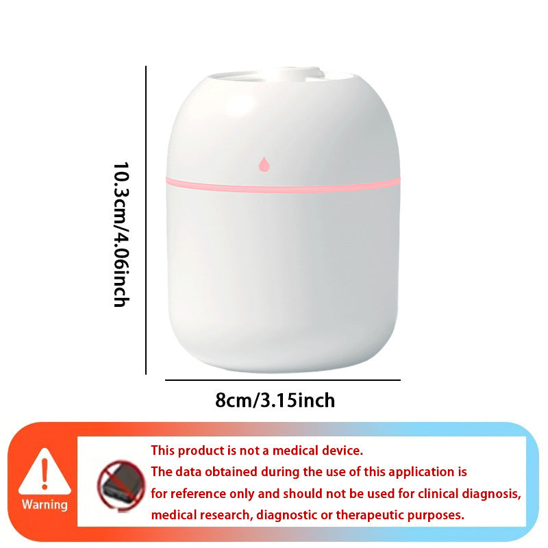 USB Powered Humidifier with Night Light for Bedroom and Office