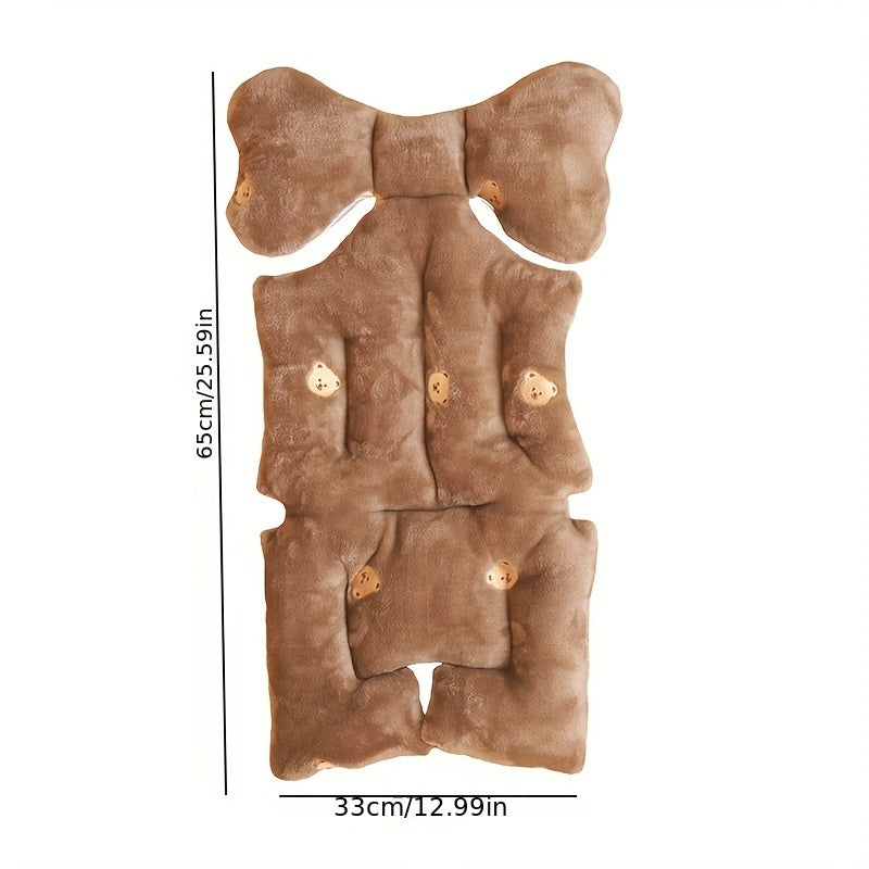 Autumn Winter Stroller Accessory Soft Velvet Cushion Machine Washable Cozy Pad