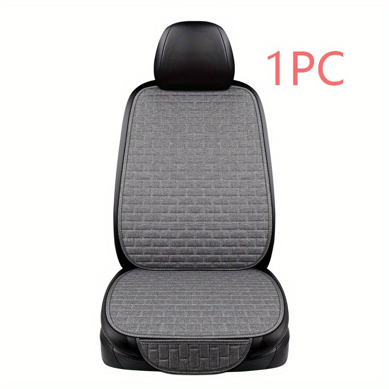 Universal Linen Car Seat Cover Protector Front and Rear Back Cushion Mat