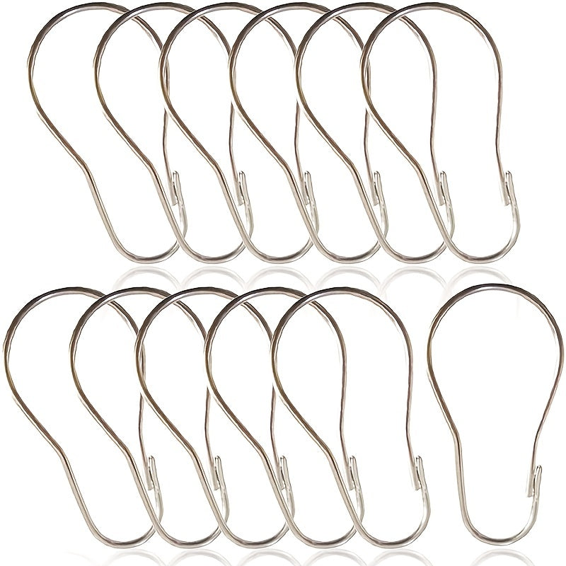 Juego de ganchos para cortina de ducha en 12, 24 o 48 piezas con cuerpo ligero de hierro