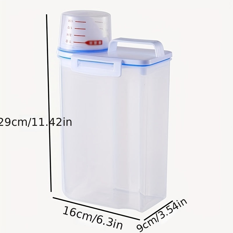 Large Capacity Cereal Storage Container with Measuring Cup, Moisture-Proof, Insect-Proof