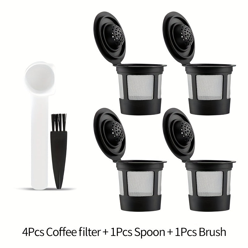 6pcs Reusable Coffee Pods with Filters Plastic Cups for Home and Office