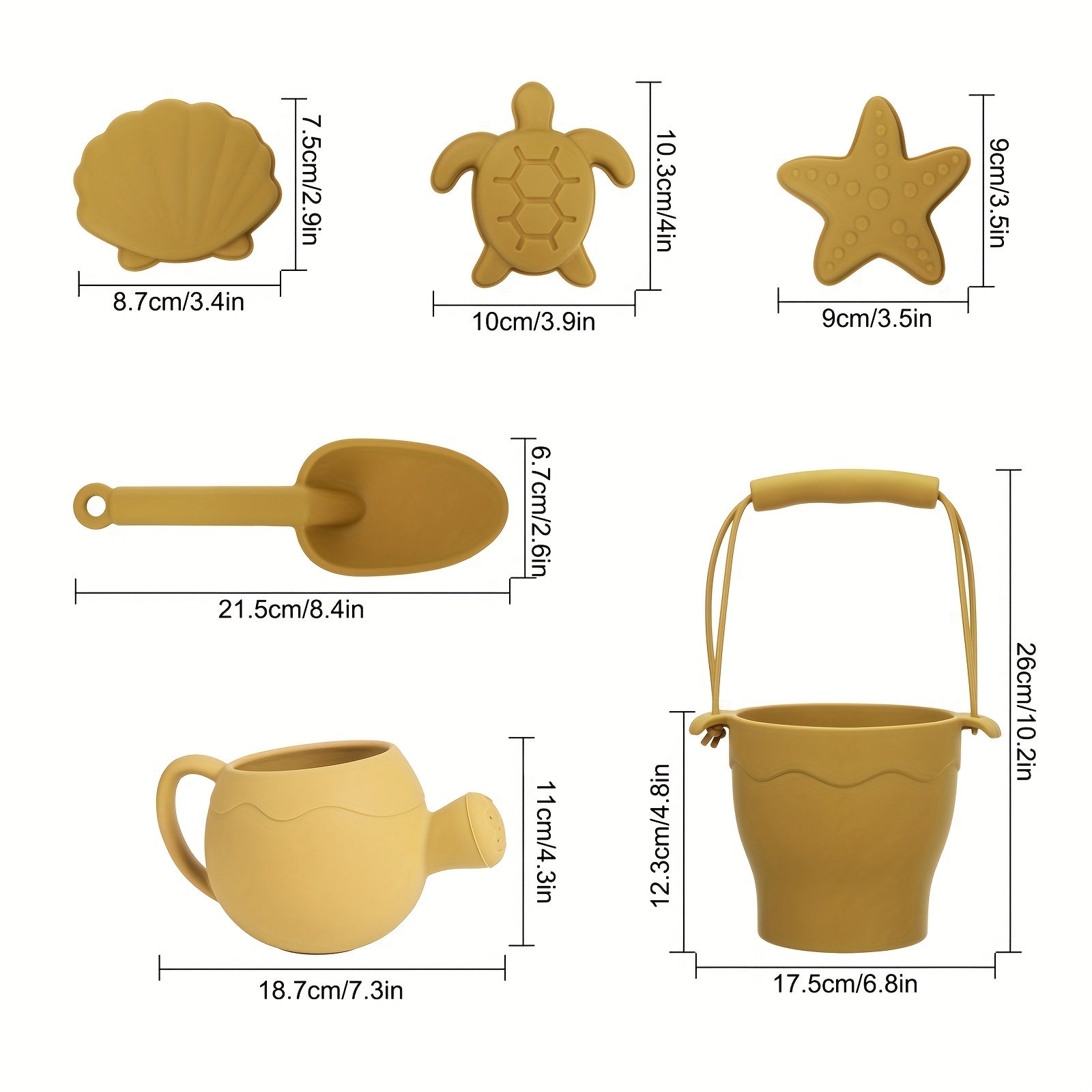 Children's Eco-Friendly Beach Toys Set Sand Bucket Shovel Spray Bottle Outdoor Summer Play