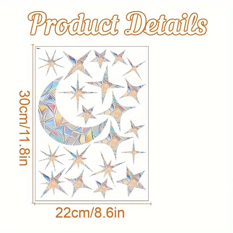 Блестящая радужная призматическая бабочка-ловец солнца - антистатичный декор для окон из ПВХ, наклейка на стекло для предотвращения столкновений дома и в офисе