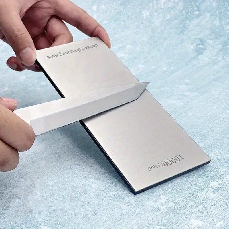 Diamond Knife Sharpener with EVA Sharpening Stone and Anti-Slip Silicone Base
