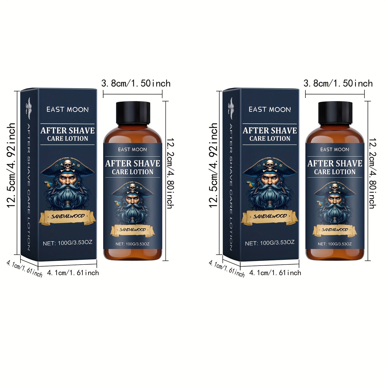 Men's Post-Shaving Care Cream 2x100g Moisturizing Refreshing Facial Cream