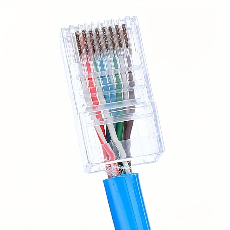 50 Pack RJ45 Connectors for Cat5 Cat5E Ethernet Cables 8P8C Modular Plug