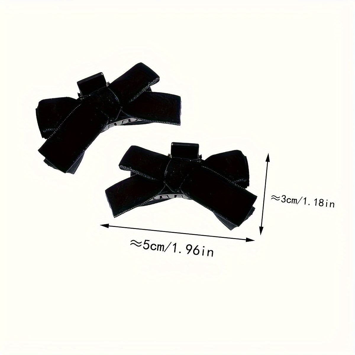 Women Velvet Butterfly Hair Clips Set, Elegant Bow Hair Accessories, Solid Color Small Hair Grips