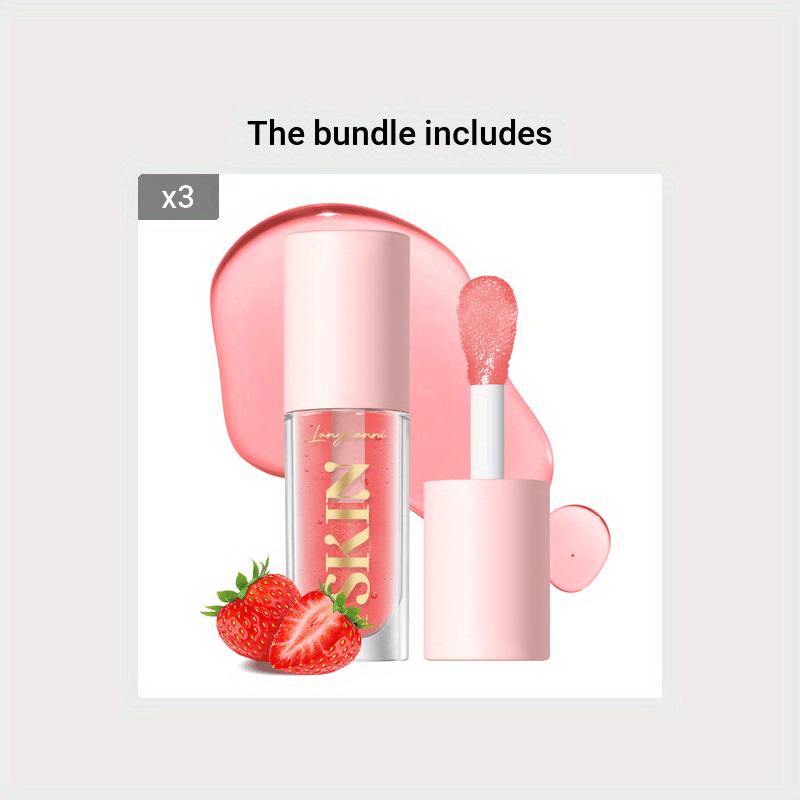 Women's 4-Color Moisturizing Lip Oil Hydrates Nourishes Brightens