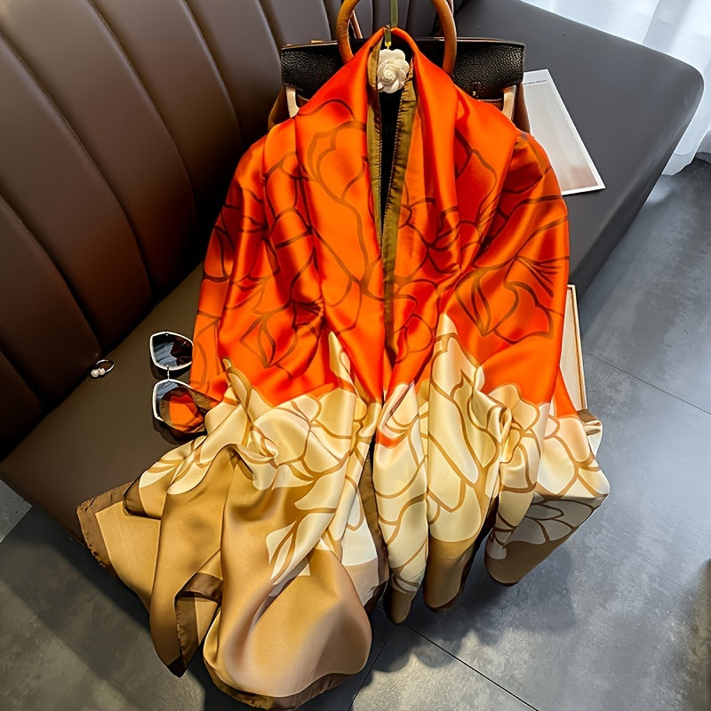 Unisex Shawl Scarf with Printed Landscape Design UV Protection Perfect Gift