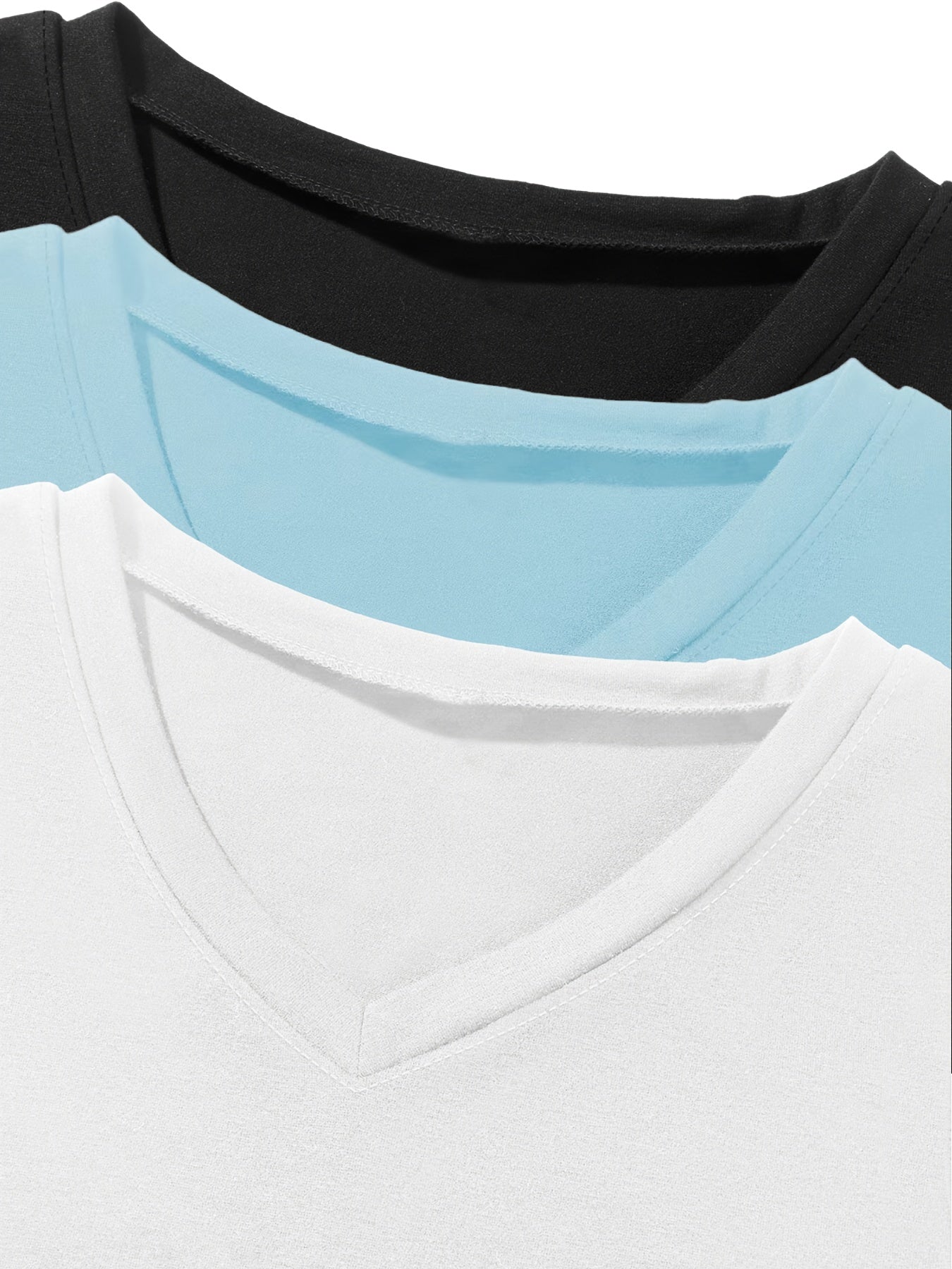 Women's Plus Size Sleeveless V-Neck Tank Tops Polyester Knit Summer Vests 3-Pack