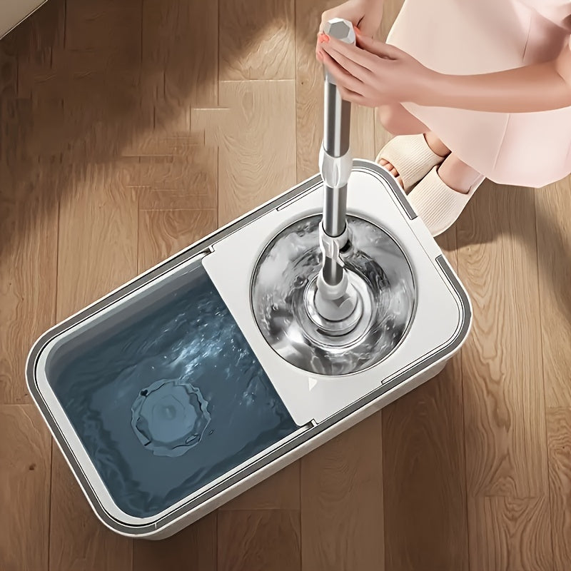 Aylanuvchi mop va kova to'plami, bo'linadigan loy kova va mop matolari bilan ho'l va quruq tozalash uchun