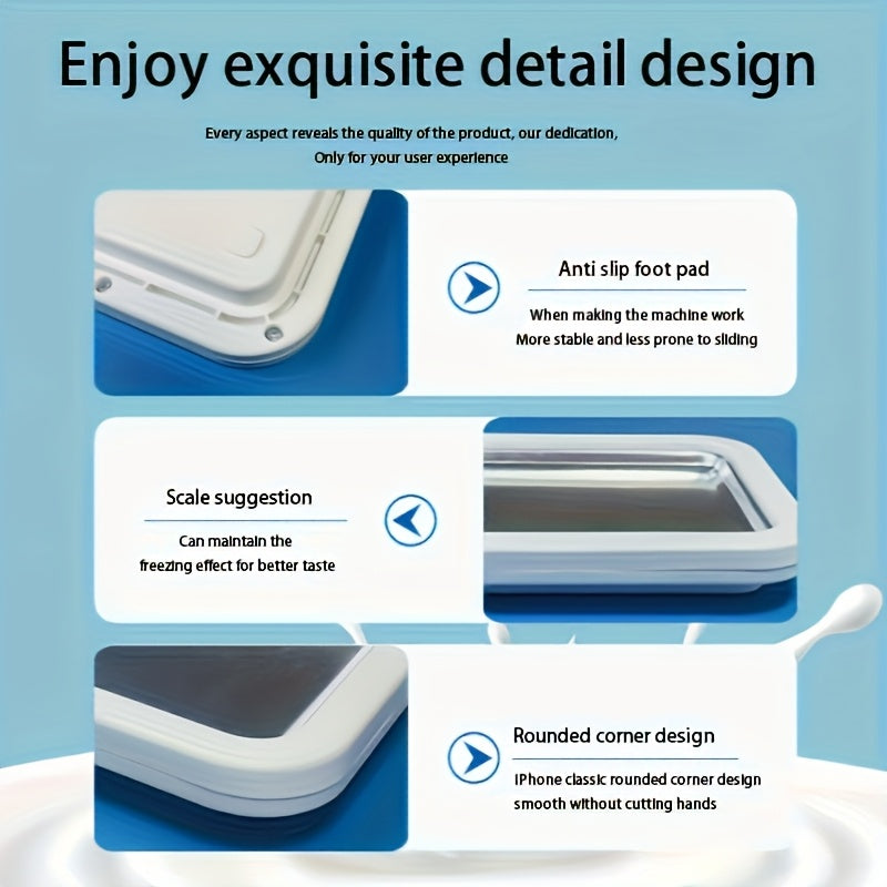 Mini Stir-Fried Yogurt Maker for Kids Small Ice Cream Machine with Stainless Steel Plate