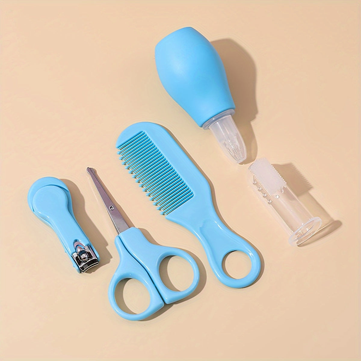 Baby Care Set 5 Pieces for 3 Years Plus with Nasal Aspirator Nail Clippers and Comb