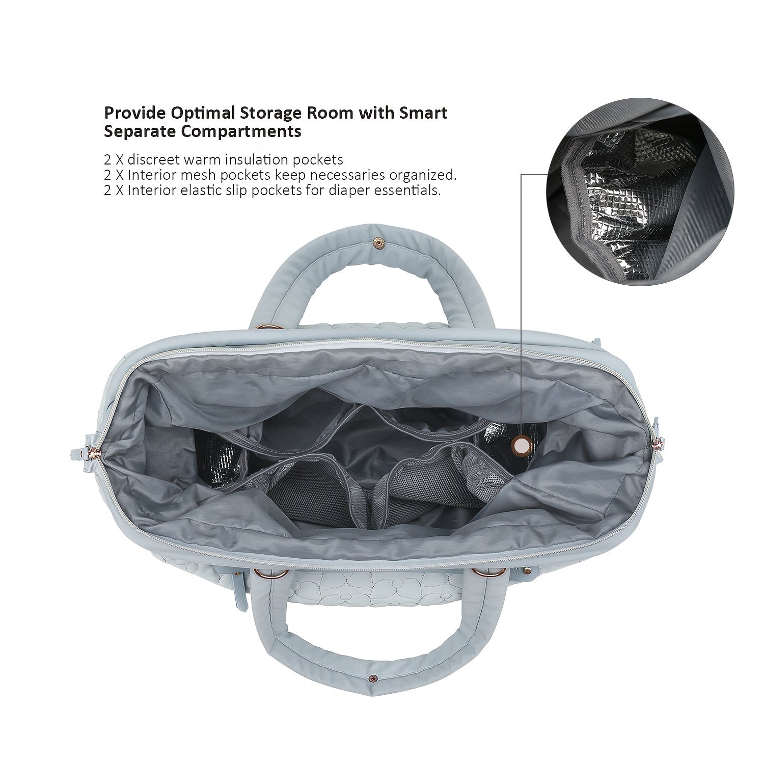Large Diaper Tote Bag for Parents with Multiple Compartments and Durable Material