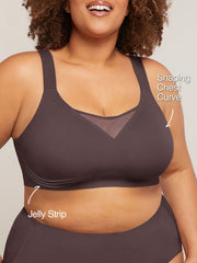 Plus-Size Women's Adjustable Strap High Support Tank Top Bra Yoga Gym Running Activewear