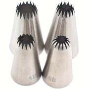 Set of 4 Stainless Steel Pastry Tips Icing Nozzles for Cake Decorating Baking