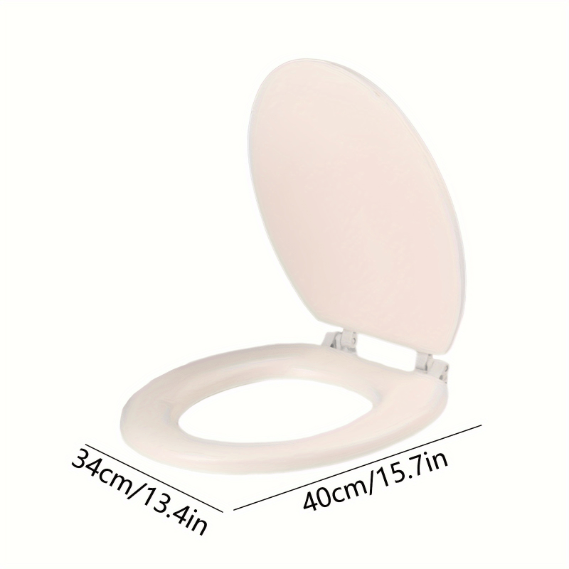 Durable Plastic Toilet Seat Cover with Quick Release Anti-Slip Easy to Clean for Standard Toilets