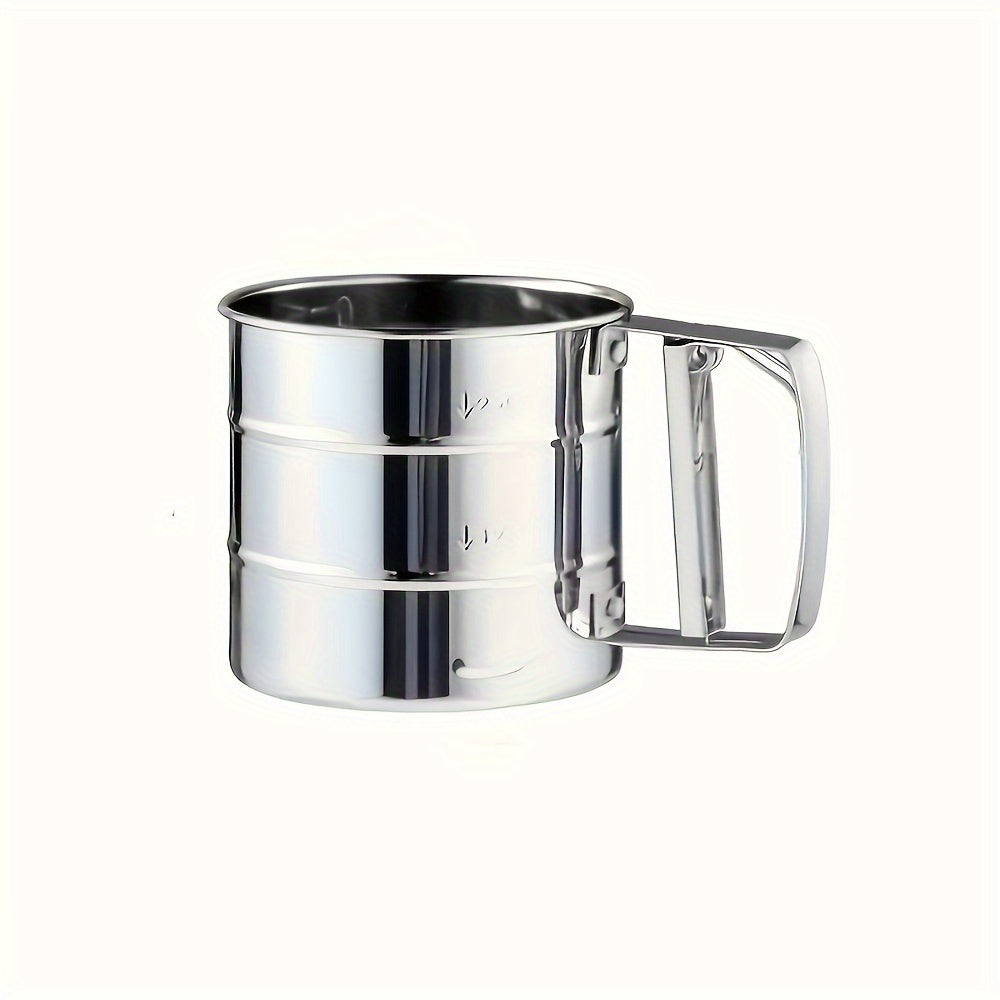Handheld Stainless Steel Flour Sifter Semi-Automatic for Baking and Cooking