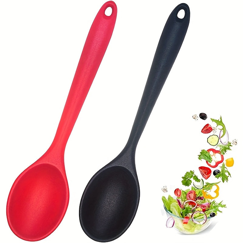 Silicone Cooking Spoon Set 2 or 4 Pieces for Stirring and Mixing
