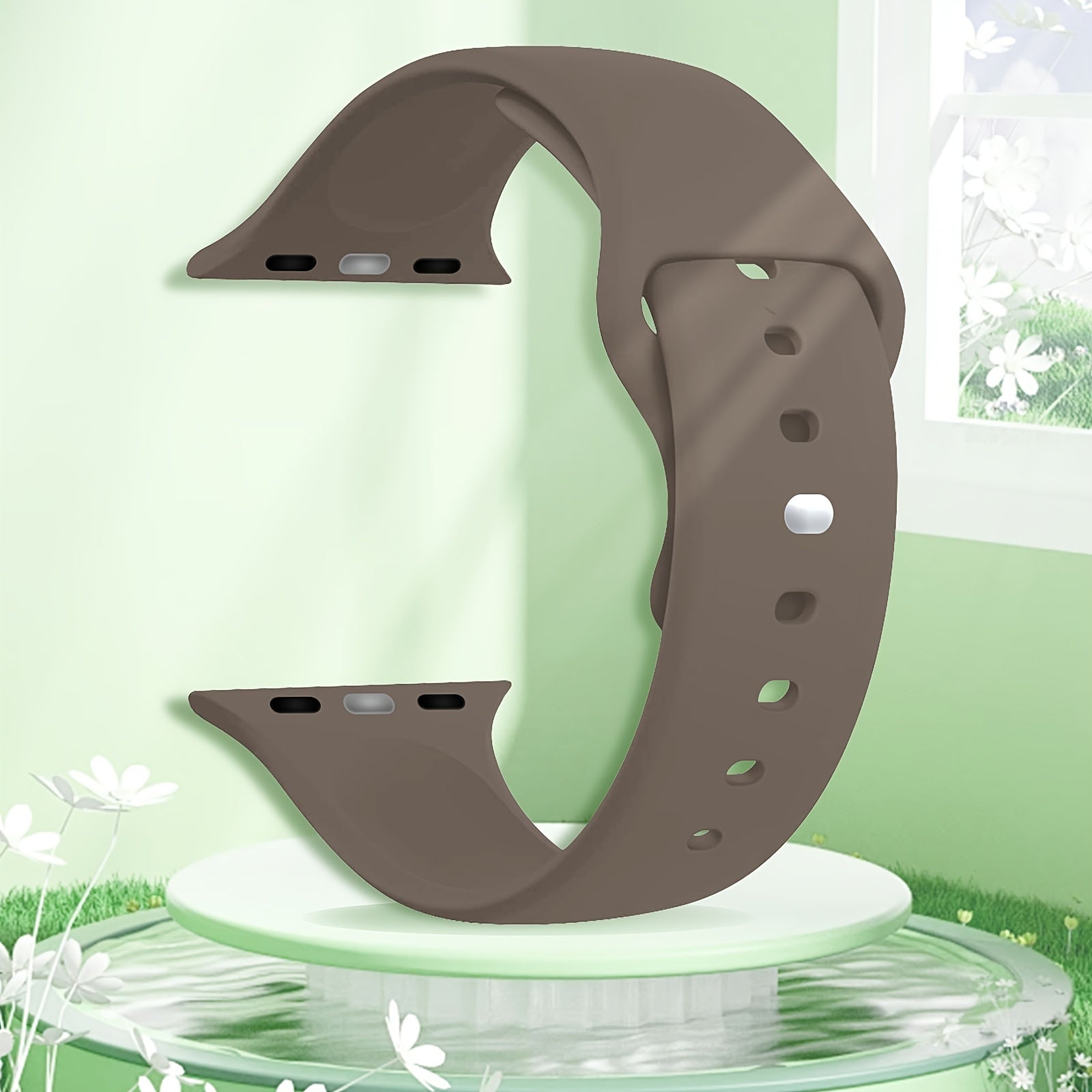 Waterproof Silicone Sport Watch Band for iWatch 38mm-46mm Compatible with Series SE/10/9/8/7/6/5/4/3/2/1