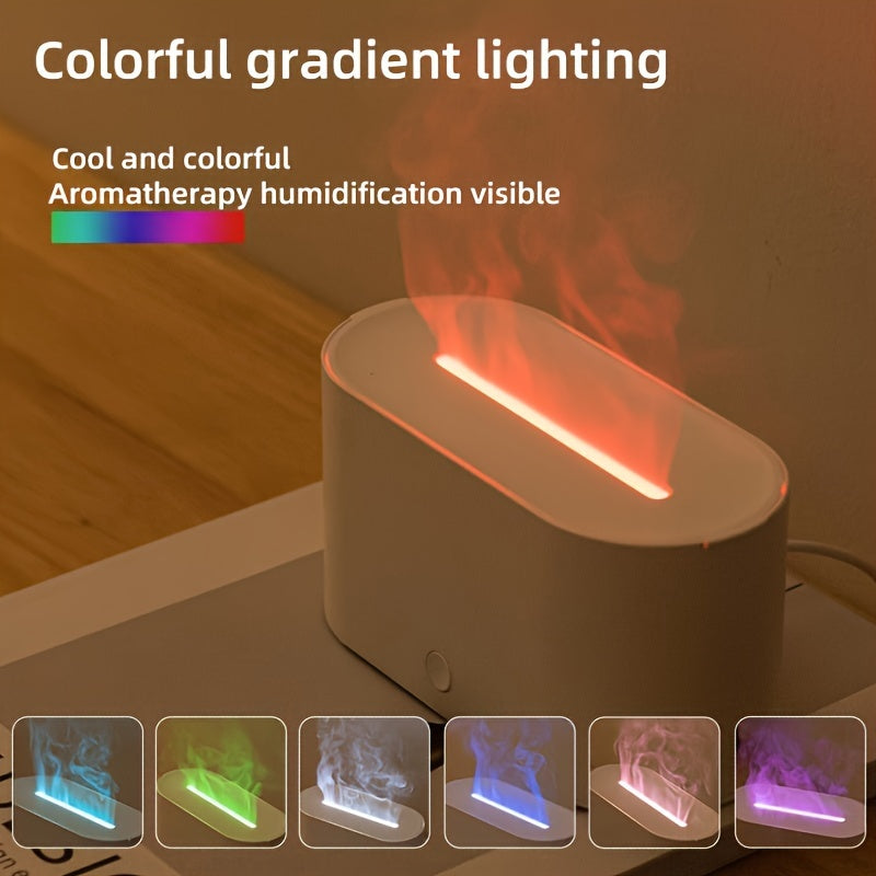 Colorful Aroma Diffuser Humidifier with Flame Simulation and Timer