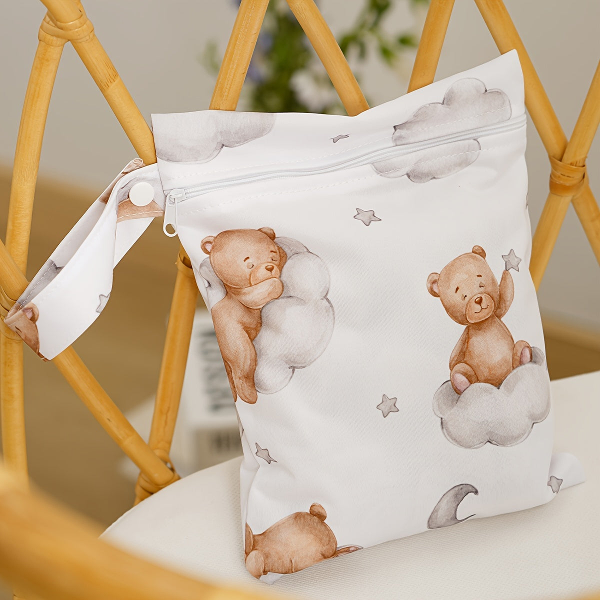 Portable Diaper Bag for Babies Waterproof Polyester Large Capacity with Wet Dry Bag