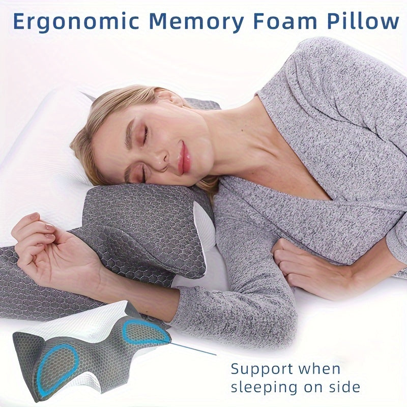 Memory Foam Pillow Queen Size Contour Pillow for Neck Shoulder Pain Ergonomic Support