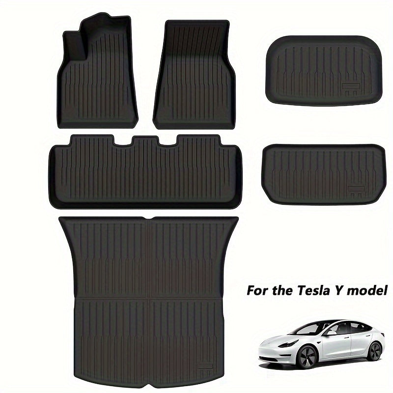 All-Weather Rear Floor Mats for Tesla Model Y 2021-2023 Custom Fit Cargo Liner