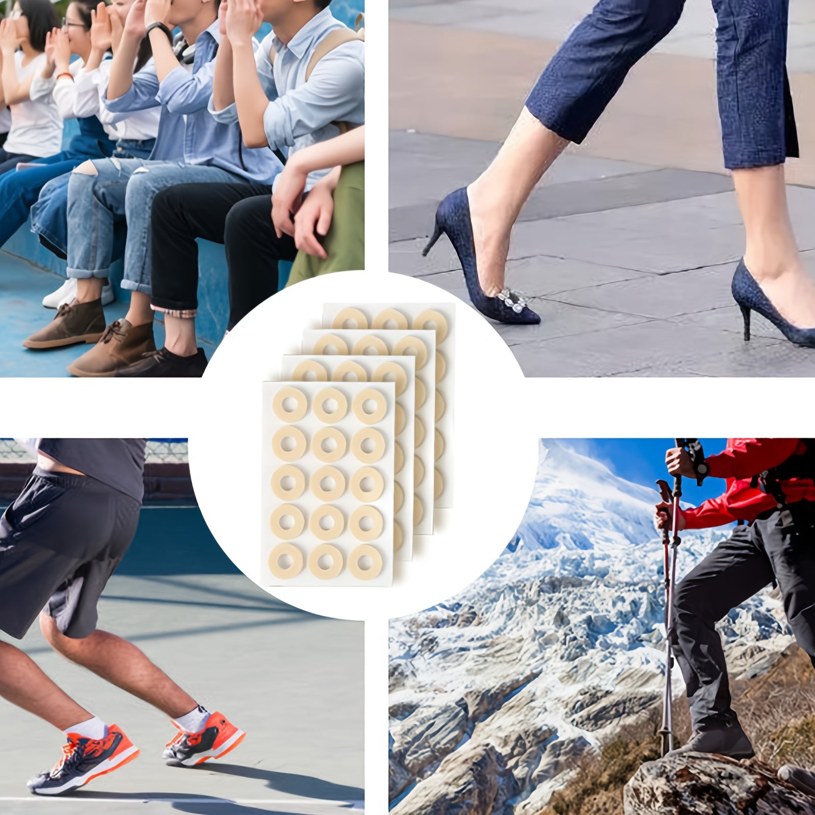 Unisex Latex Callus Foot Pads Set 60/90/150pcs for Heel Care Hiking
