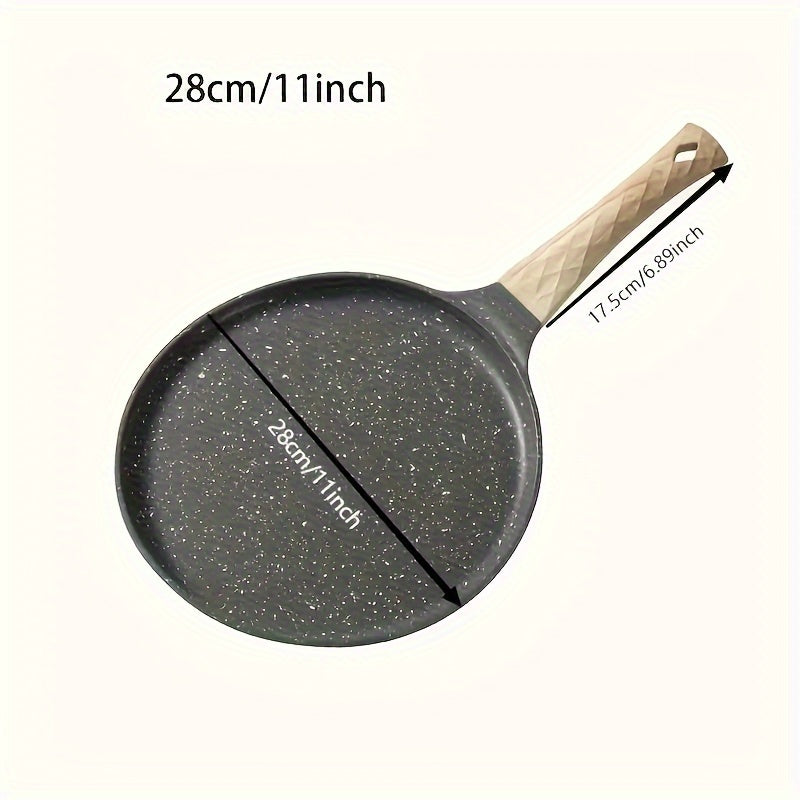 Aluminum Non-Stick Crepe Pan 28cm Induction Safe Skillet for Pancakes Tortillas