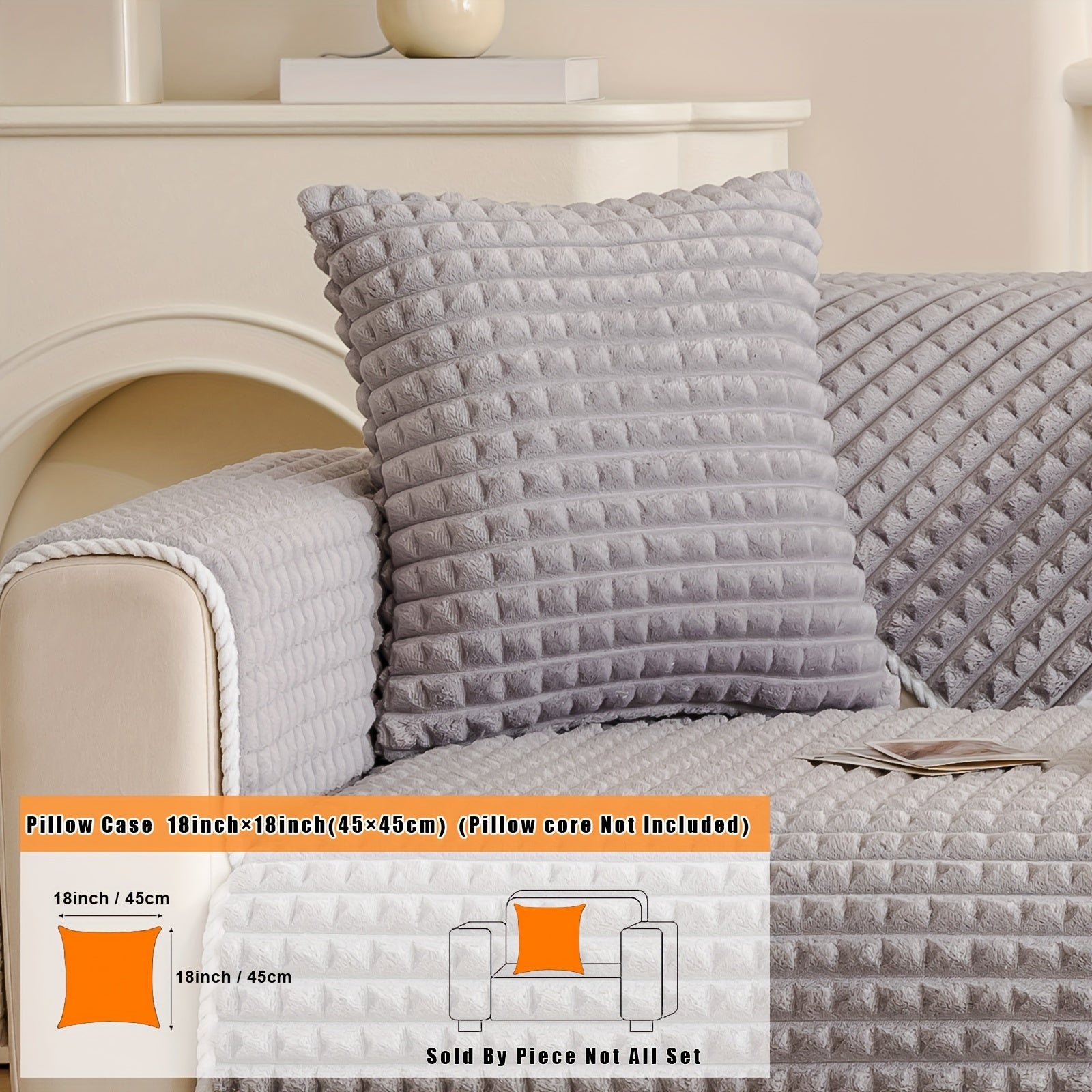 Нескользящая плюшевая накидка на диван для всей мебели, безопасная для домашних животных, легко очищается