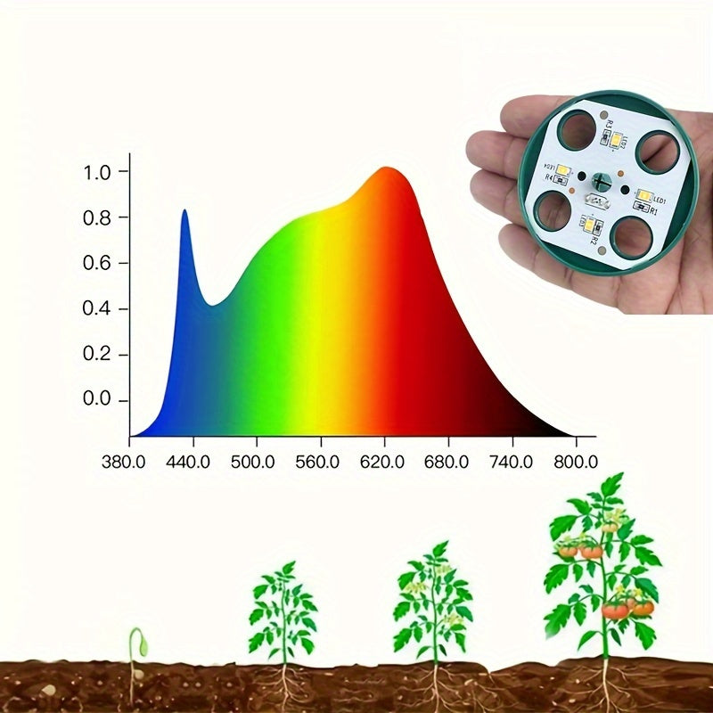 Juego de bandejas para plántulas con luz de crecimiento, humedad ajustable, 12-60 agujeros