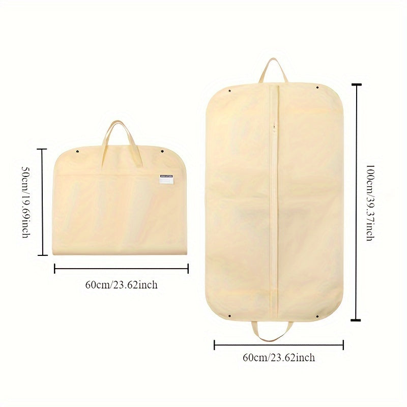 Breathable Garment Bag with Zipper Closure and Handle for Suits Shirts Dresses