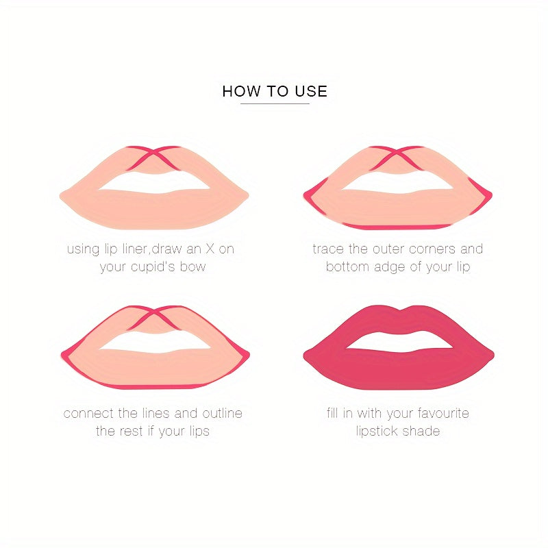 Set de lápiz labial y perfilador de labios para mujer, color pasta de frijol mate, 12 piezas, no fácil de desvanecer