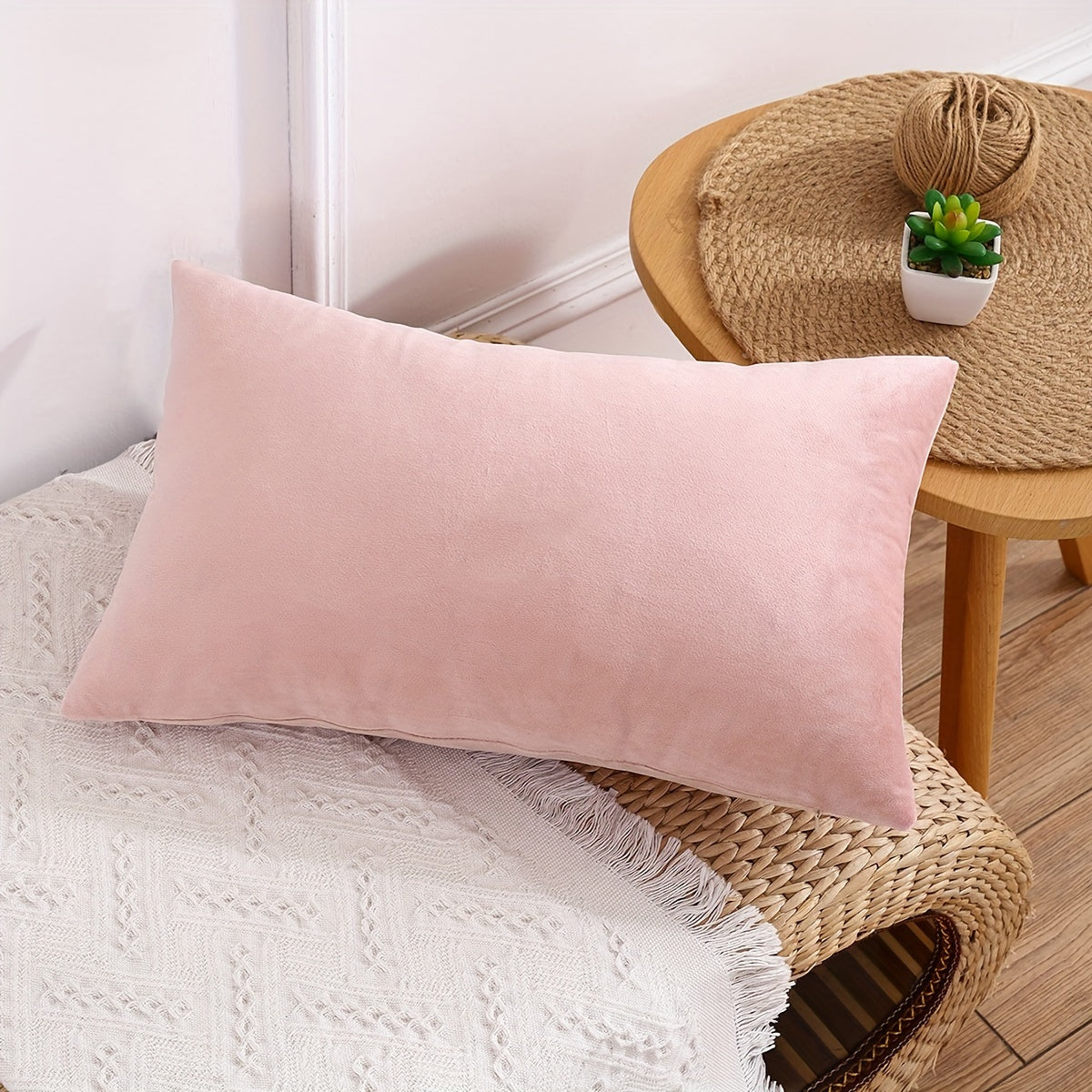 Velvet Throw Pillow Cover for Sofa Bed Decor 18x18 Inches Gray